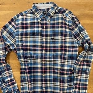 American Eagle blue plaid shirt